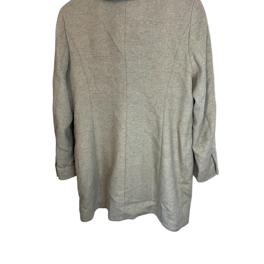 Women's T Tahari Gray Wool Blend Pea Coat M - Picture 7 of 12
